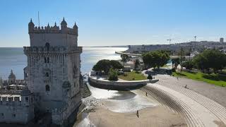 Different Aerial Footage Of Lisbon And Sintra In Portugal