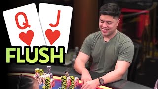 Witness Mariano's BOLD BET With a FLUSH at Thrilling LIVE Cash Game