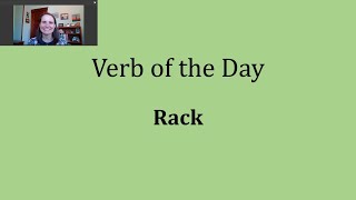 Verb of the Day - Rack