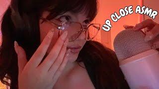 Up Close ASMR | Fast and Aggressive Mouth Sounds, Breathy Whispers, Tapping, Mic Scratching, +