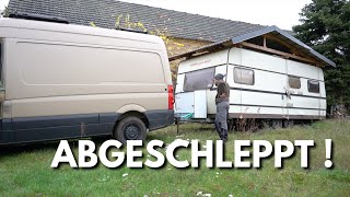 😳 Fahren wir uns fest?? Abschleppaktion Wohnwagen + Sprinter- Update