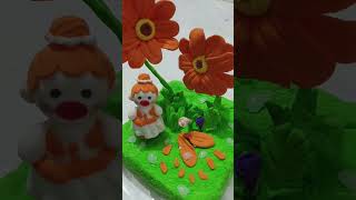 Clay diya flowers,,,, #subscribe #youtube #art #foryou #clayvideos #subscribe @subscribers