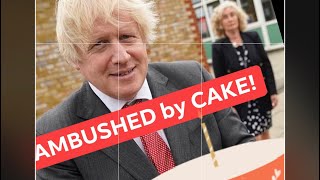 Boris Johnson AMBUSHED BY CAKE!