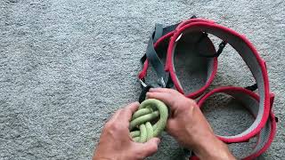 How to rethread a figure of 8 into a sport harness