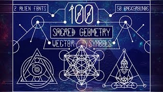 100 Sacred Geometry Vector Symbols - Bundle