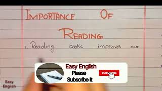 Importance of Reading || 10 Lines Essay on Importance of Reading in easy English Writing 📚 📖