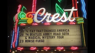 Crest Theatre marquee Beatles Abbey Road 50th Anniv.