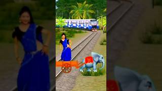 Funny dancing aunty on the elephant gadi stop the train #shortsfeed#youtubeshorts