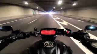 Yamaha MT-07 Scorpion exhaust | Tunnel run (With DB killer)