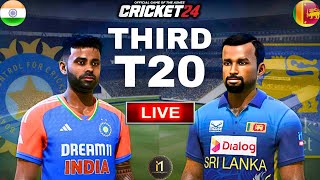 India vs Sri Lanka 3rd T20 Match - Cricket 24 Live - narenSKgamer #shorts #shortsfeed