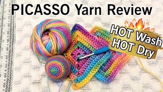 ICE YARN REVIEW of PICASSO | In-Depth Yarn Review | Yarn Wash Test | Amigurumi Yarn Review