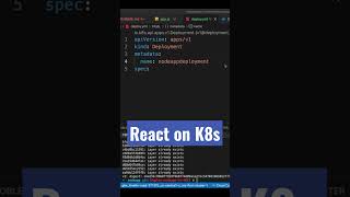 React app on Kubernetes #devops #docker #shorts #kubernetes #aws #javascript #programming #coding