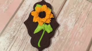 Sunflower on a Naked Cookie!