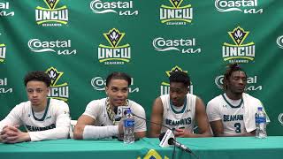 UNCW MBB KJ Jenkins, Shykeim Phillips, Ahmard Harvey, & Maleeck Harden-Hayes | Postgame vs Towson