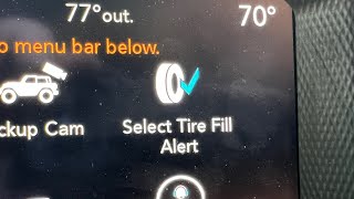 How to enable the Tire Fill Alert (if equipped).