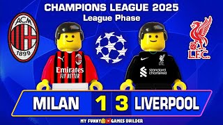 Milan vs Liverpool 1-3 : Champions League 2024/25 Goals Highlights in Lego