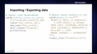 FOSS4G 2022 | Building a data analytics library in Python