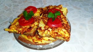 Вкуснота из кабачка и хлеба на завтрак за считаные минуты!