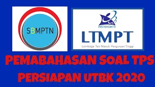 PEMBAHASAN SOAL TPS UTBK 2019/2020 |Penalaran Umum #part2