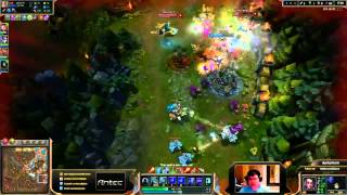 Scarra plays Vayne with Fiddle vs Corki Nami bot lane