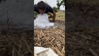 Water bubbles | Drinking water from borewell #shorts