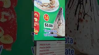 Tissue Prata with  Chocolate #food #shortvideo