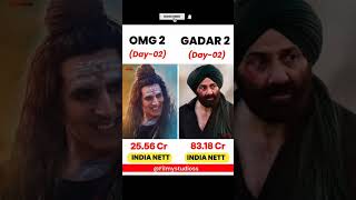 Gadar 2 Vs OMG 2 Day 02 🔥🎥 Total || #shorts #gadar2 #omg2 #akshaykumar