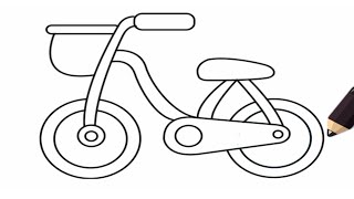 How to draw a Bicycle easy step by step | Drawing Tutorial