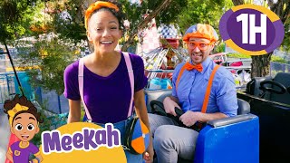 Blippi and Meekah’s Thrilling Theme Park Day | 1 HR OF MEEKAH! | Educational Videos for Kids