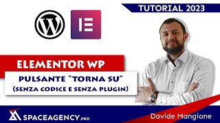 WordPress Facile - Come inserire il Pulsante "Torna Su" (back to top) - Tutorial Elementor no plugin