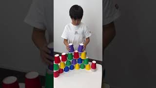 Building with cups!! Part18 #shorts #レオ