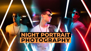 Killer Night PORTRAIT PHOTOGRAPHY with Light Tubes and a PRISM