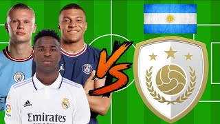 Haaland & Mbappe & Vinicius 🆚 Argentina Legend 🔥🇦🇷💪