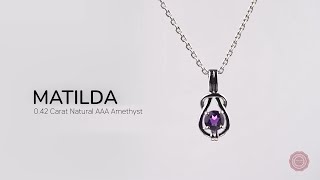 Amethyst Infinity Knot pendant in White Gold | Diamondère - Matilda