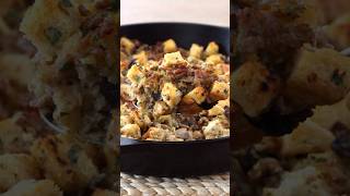 Mushroom Sausage Sourdough Stuffing