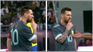 Messi saying "Shut up" to Tite 😱😱