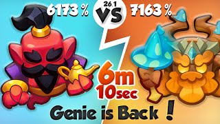 GENIE is Back! Kill Treant Easy! 6 min 10 sec | PVP Rush Royale