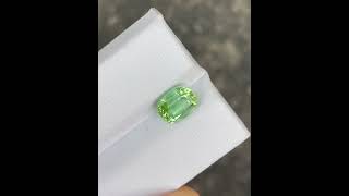 1.97 carats | Olive Mint Green Tourmaline Stone Cushion Cut Afghan Gemstone #tourmaline #gemstone