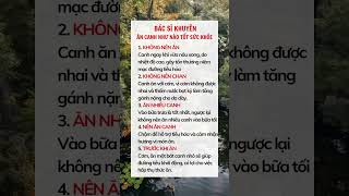 Bác sĩ khuyên ăn canh như nào tốt sức khỏe #suckhoe #doisong #baihoccuocsong #xuhuong #reels