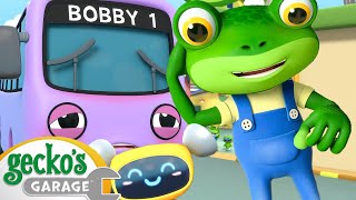 Bobby The Bus Is Sick | Truck and Bus Cartoon | Gecko's Garage | Animal Cartoons