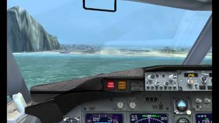 FSX b737 - 800 landing at Gibraltar RNW 27