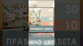 60-30-10: КАК СОЧЕТАТЬ цвета в ИНТЕРЬЕРЕ? #shorts