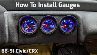 How To Install Aftermarket Glowshift Gauges in Honda CRX - 88-91 EF Civic & CRX