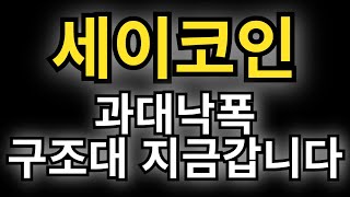 [ 세이코인 ] 과대낙폭, 세이코인 앞으로의 전망과 호재 차트 분석