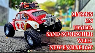 MN86KS ON TAMIYA SAND SCORSCHER (NEW ENGINE BAY) 4 MINUTES TRAIL