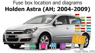 Fuse box location and diagrams: Holden Astra (AH; 2004-2009)