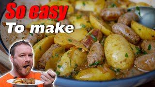 Remaking my FIRST ever video! Italian sausages with lemon potatoes