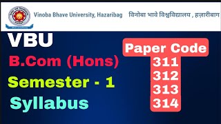 VBU B.Com Semester 1 Syllabus | Accounts Hons Syllabus | Sk_Edutorial