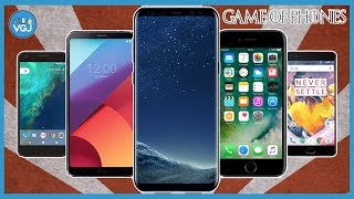 Galaxy S8 v iPhone 7 v Google Pixel v LG G6: Who Will Win The Game of Phones? Spring 2017 Edition