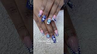 all my clients that love blue nails